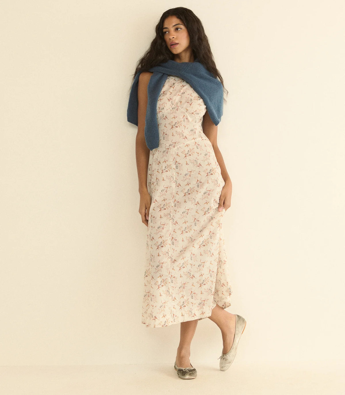 DÔEN | Riona Dress in Creme Windswept Meadow