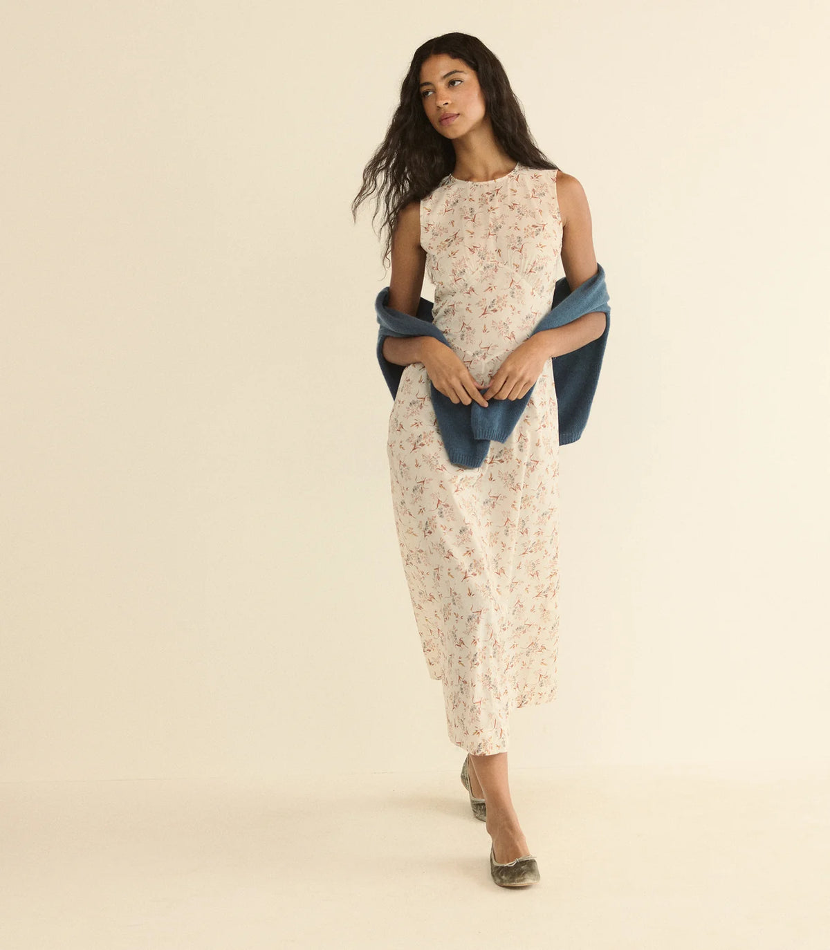 DÔEN | Riona Dress in Creme Windswept Meadow