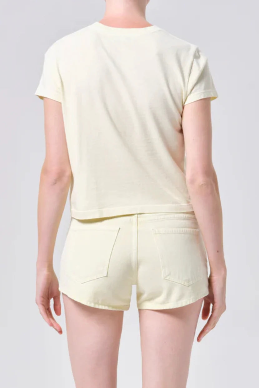 AGOLDE | Adine Shrunken Tee in Lemon Drop