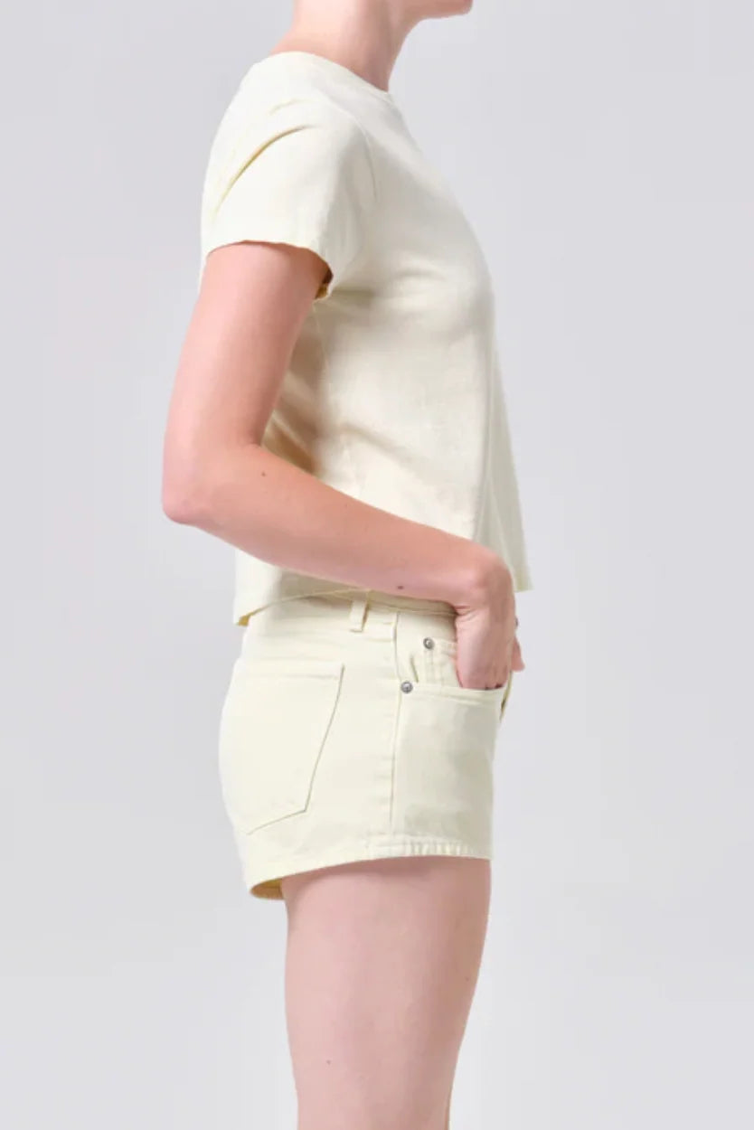 AGOLDE | Adine Shrunken Tee in Lemon Drop