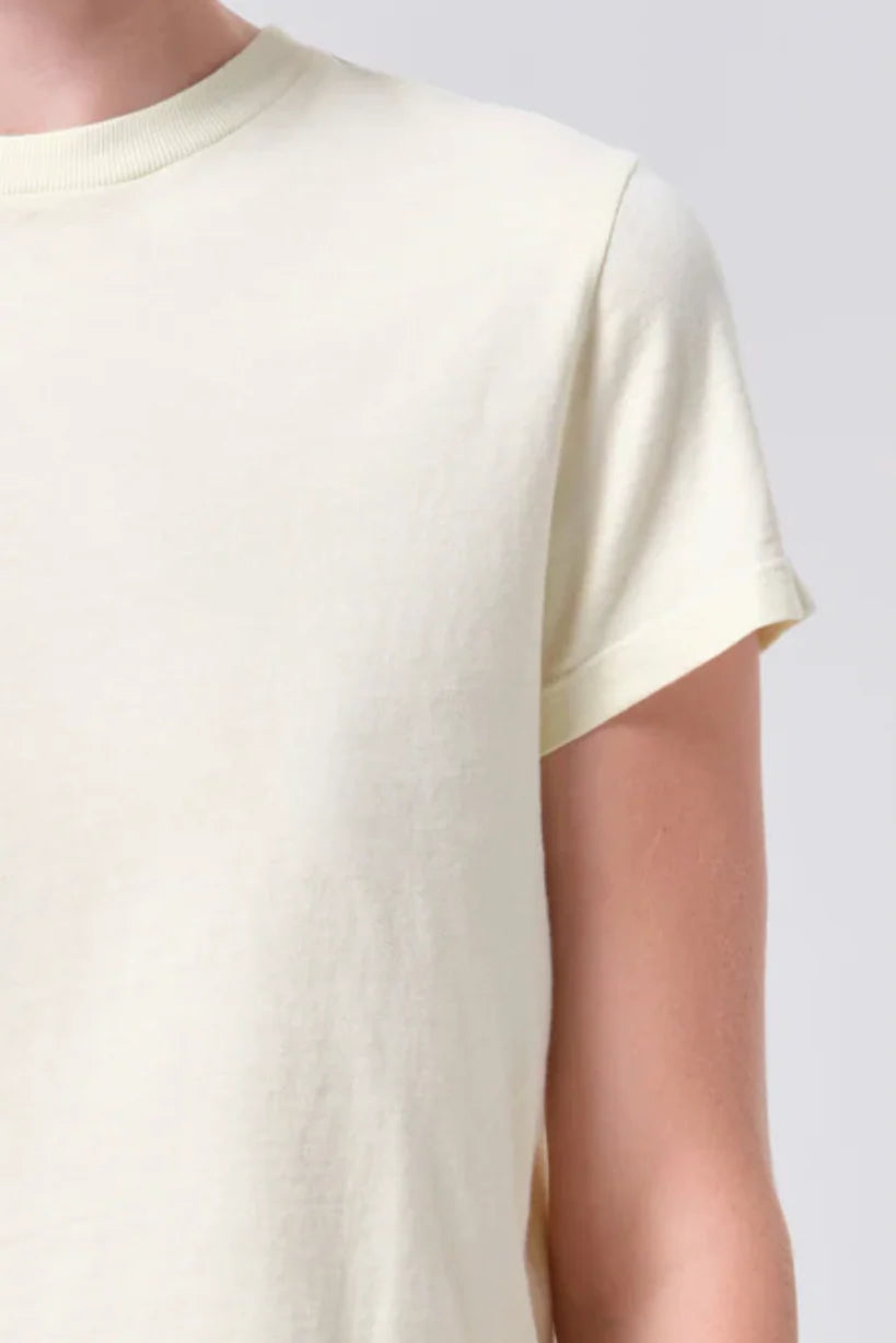 AGOLDE | Adine Shrunken Tee in Lemon Drop