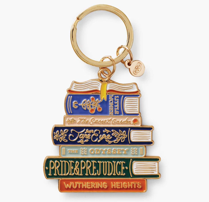 Rifle Paper Co. | For The Love of Books Enamel Keychain