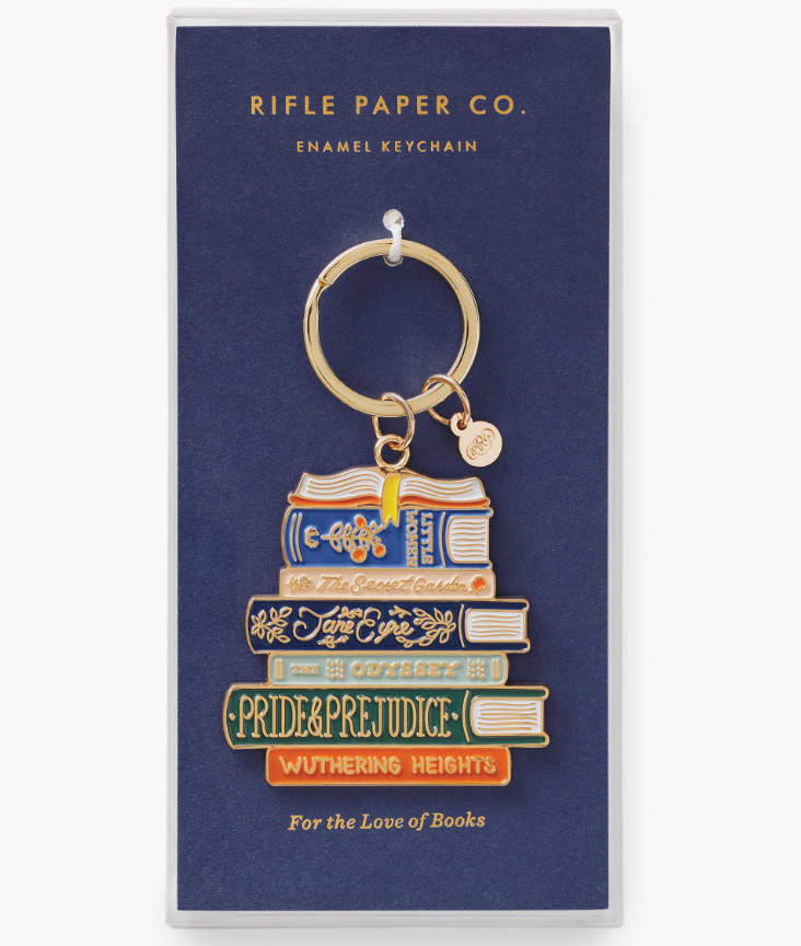 Rifle Paper Co. | For The Love of Books Enamel Keychain