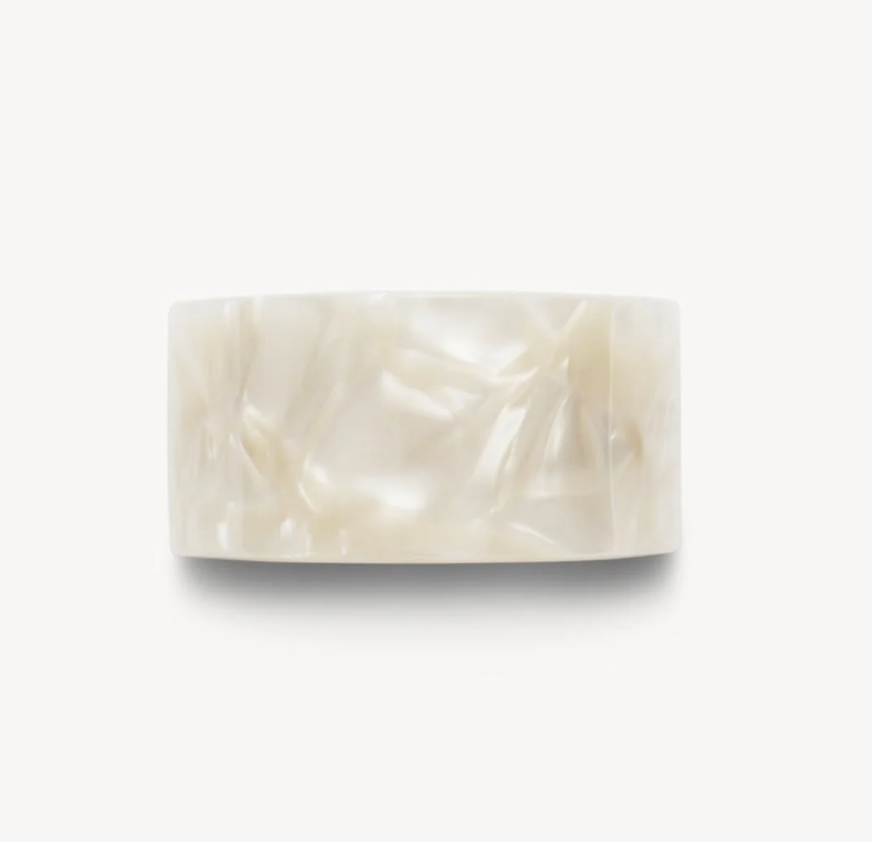 Machete | French Pony Barrette in White Shell