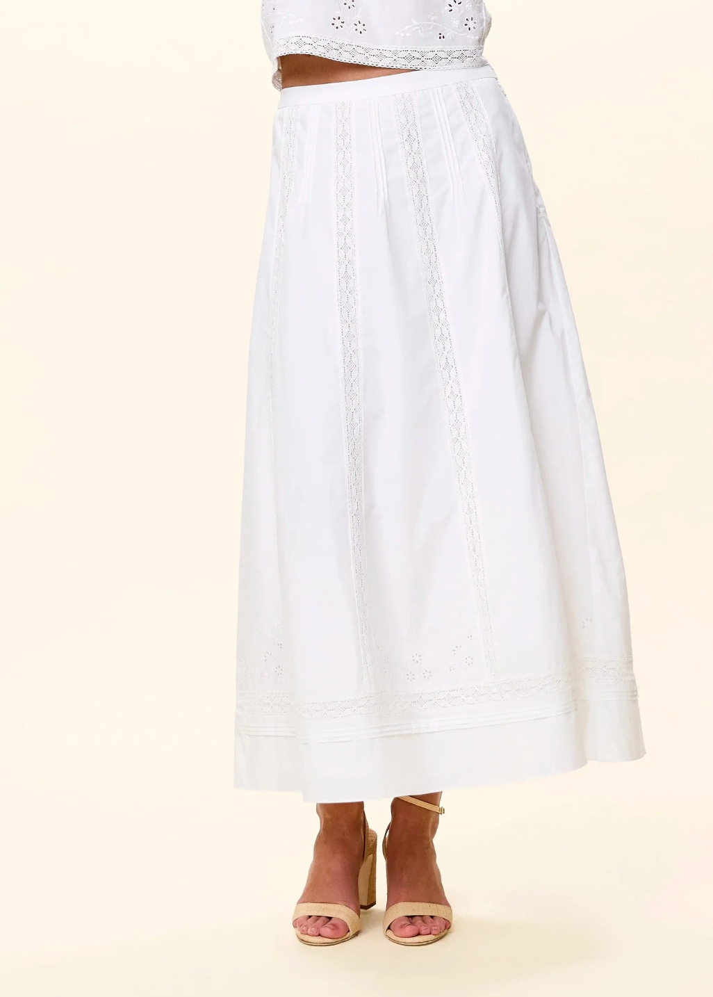 Cleobella | Aylin Midi Skirt in Ivory
