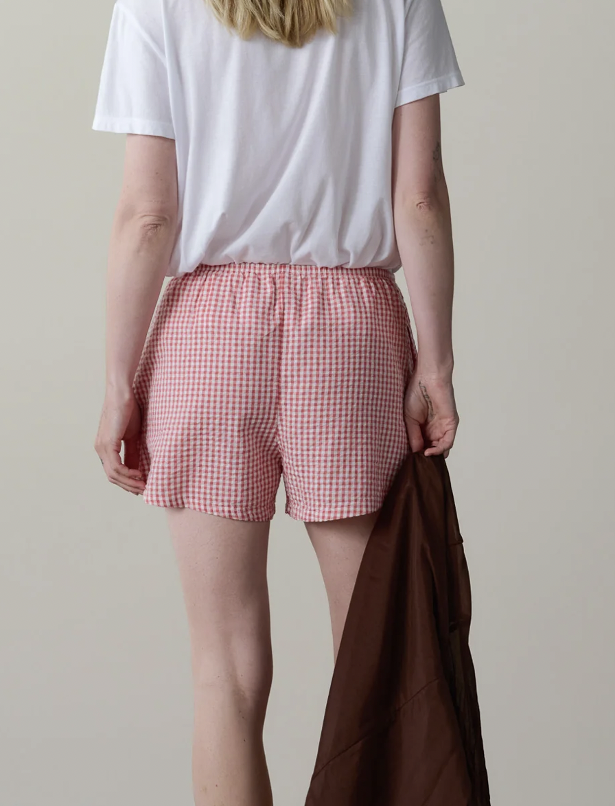 DONNI. | The Cotton Gingham Tap Short