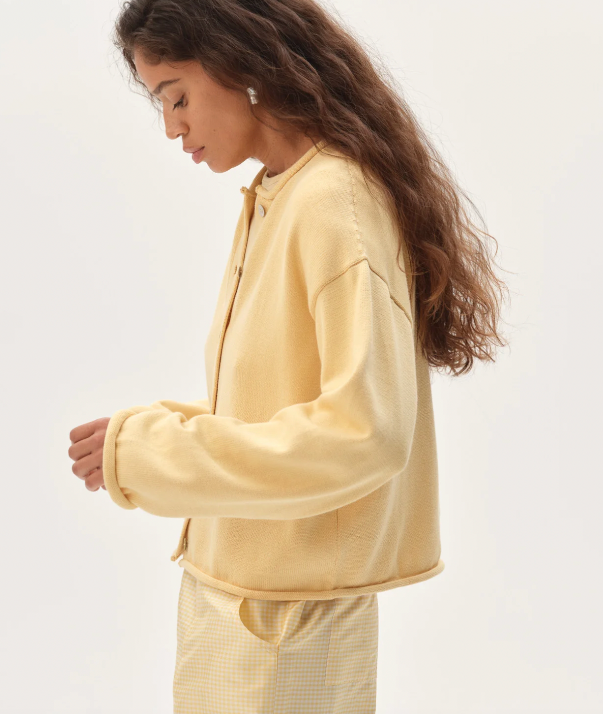 DONNI. | The Cotton Knit Roll Cardigan
