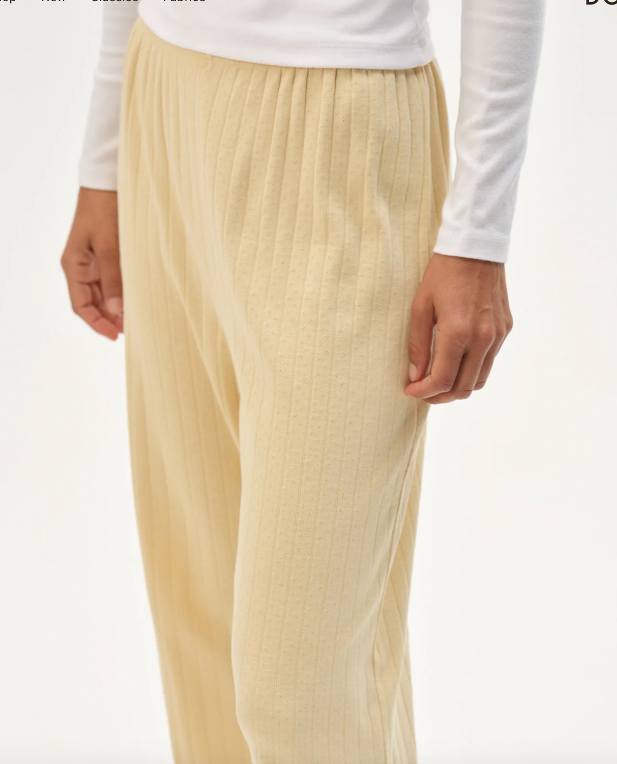DONNI. | The Pointelle Simple Crop Pant