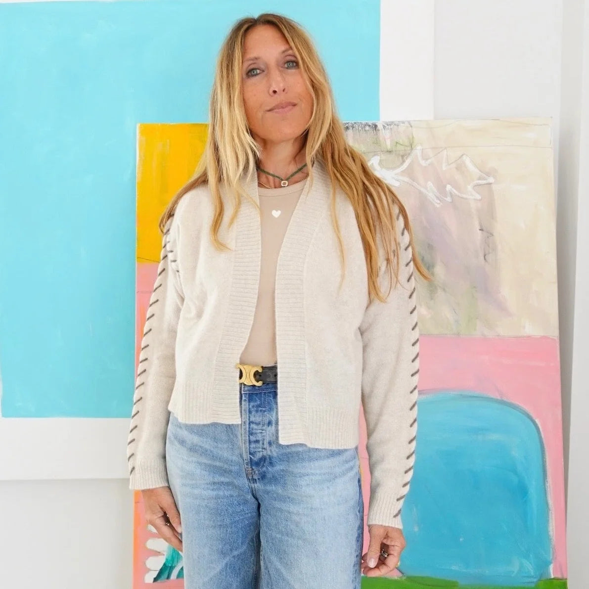 Kerri Rosenthal | Sienna Cashmere Cardigan in Natural