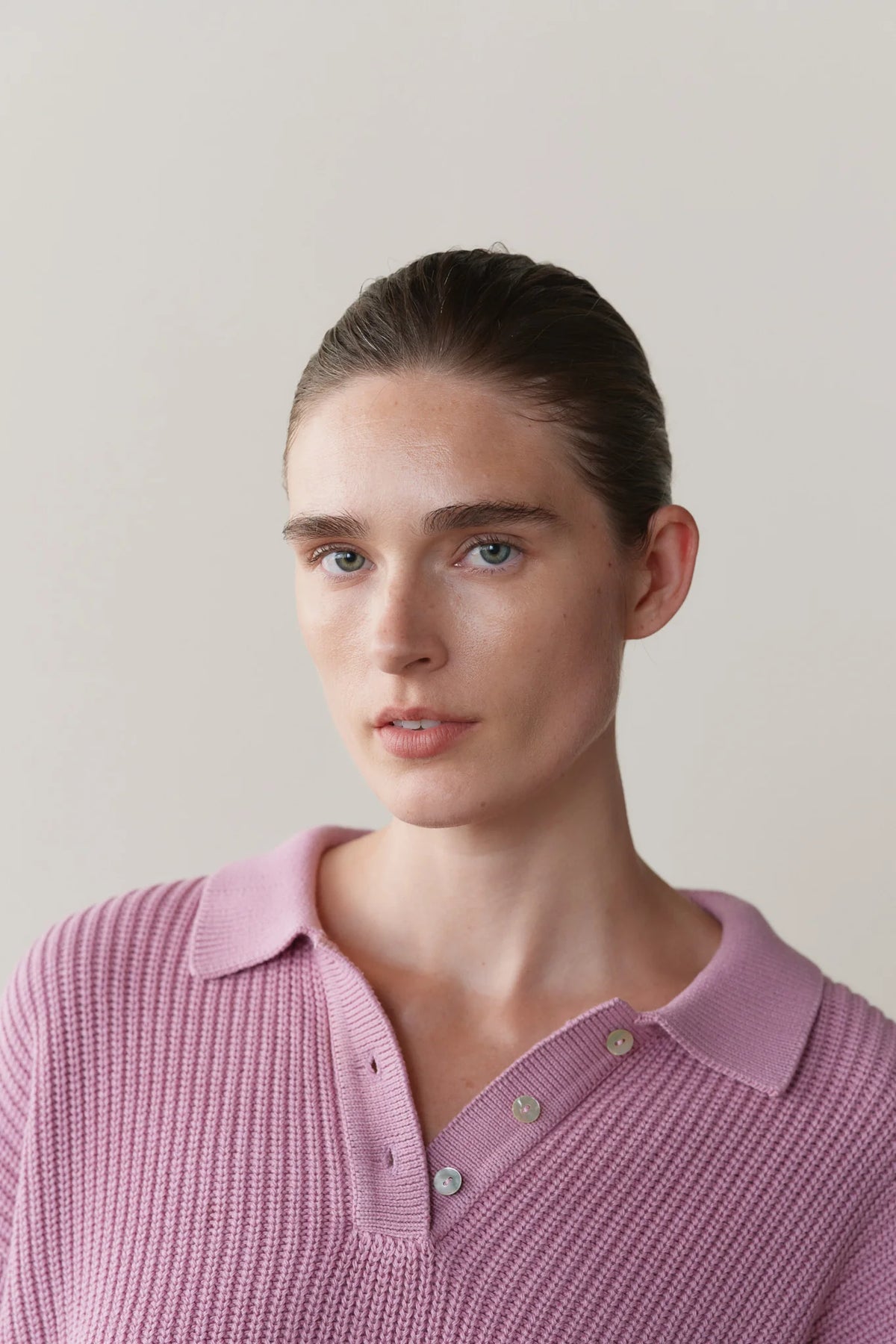 DONNI. | The Heavy Cotton Knit Polo in Roz