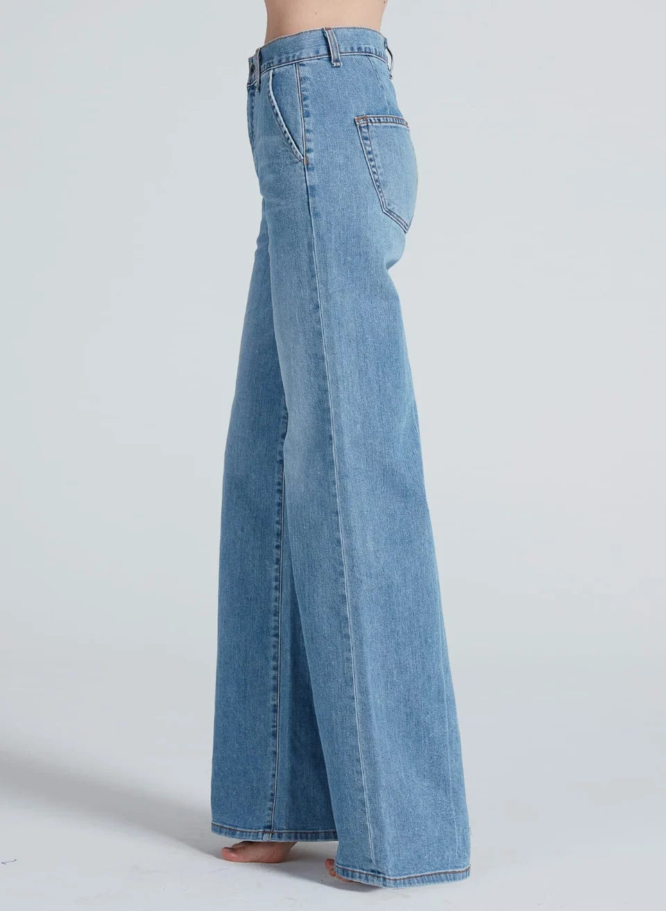 ASKK NY | Brighton Wide Leg Denim Trouser in Keelover