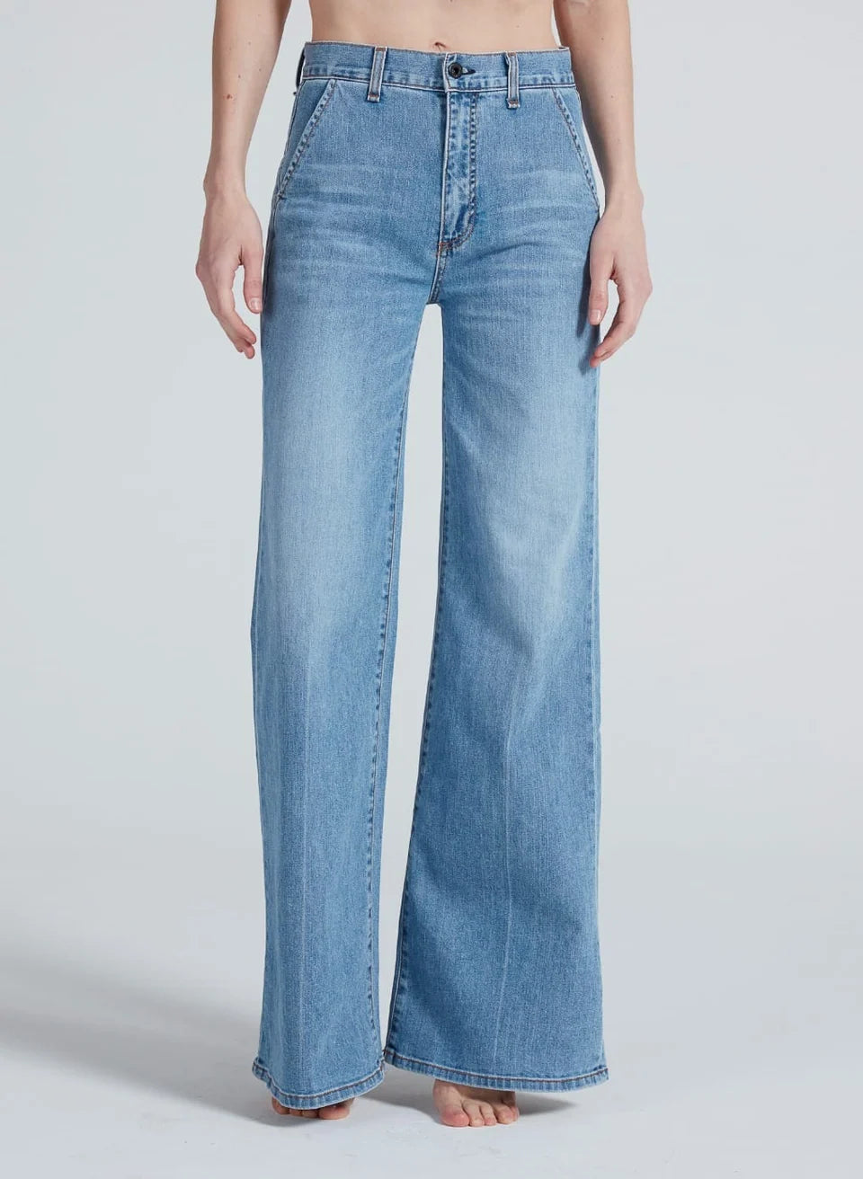 ASKK NY | Brighton Wide Leg Denim Trouser in Keelover