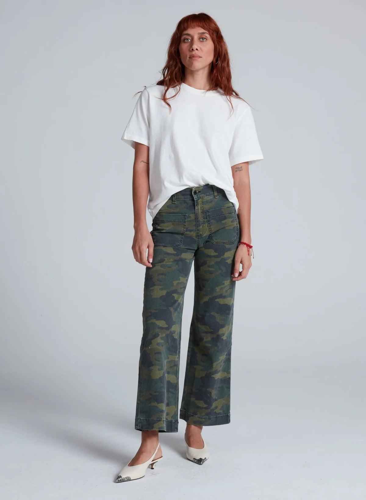ASKK NY | Sailor Wide Leg Pant in Camo