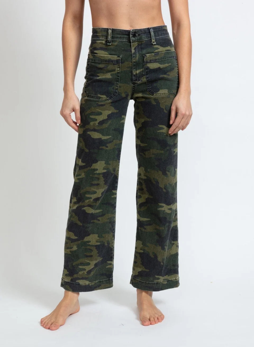 ASKK NY | Sailor Wide Leg Pant in Camo