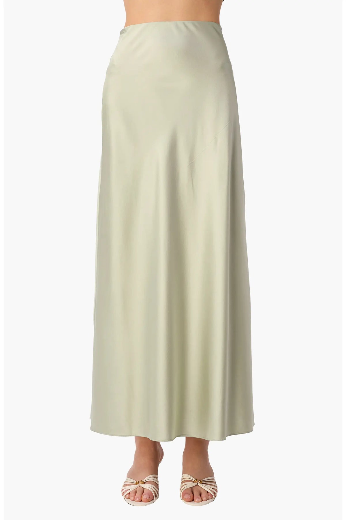 Cami NYC | Aviva Stretch Silk Maxi Skirt in Sea Glass
