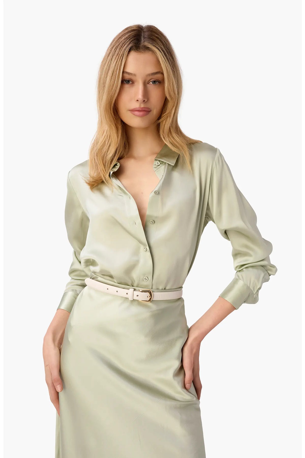 Cami NYC | Crosby Silk Blouse in Sea Glass
