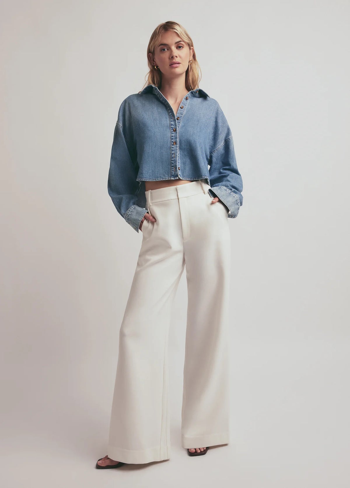 Favorite Daughter | Cropped Ex Boyfriend Shirt in GOA