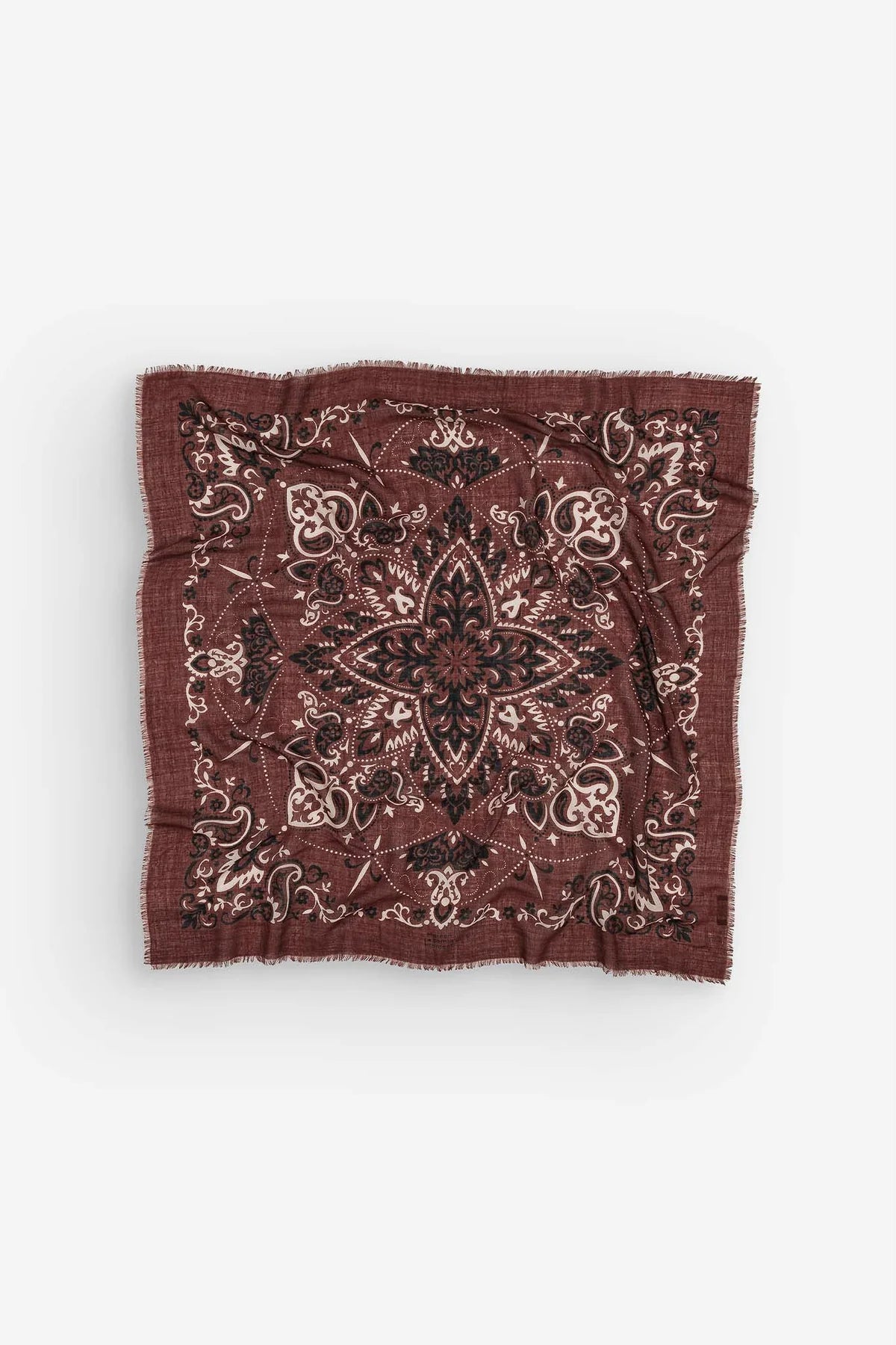 Bandana Chocolate Scarf (Wool/Silk Blend)
