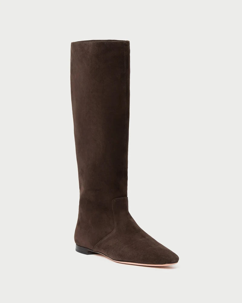Loeffler Randall | Lillian Brown Suede Tall Flat Boot