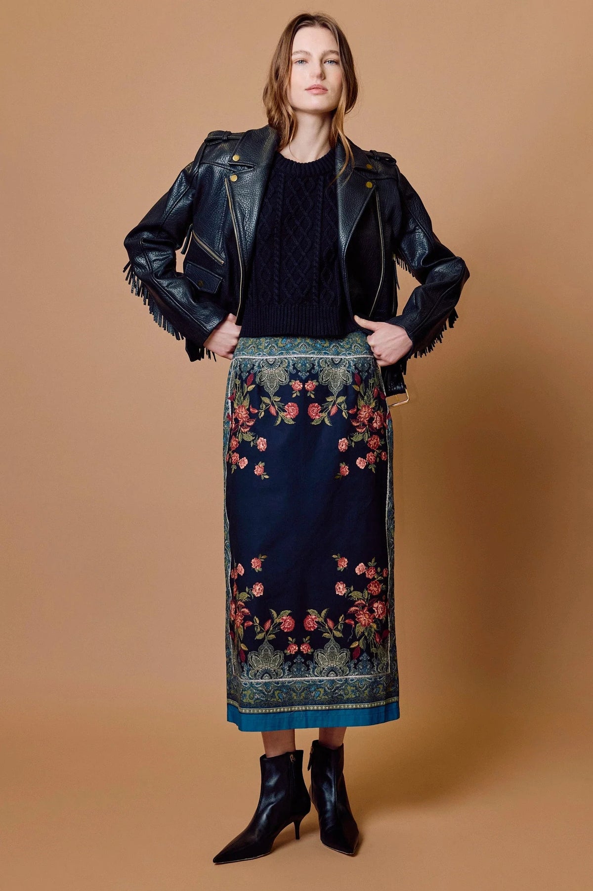 Cleobella | Milena Midi Skirt in Eglantine Print