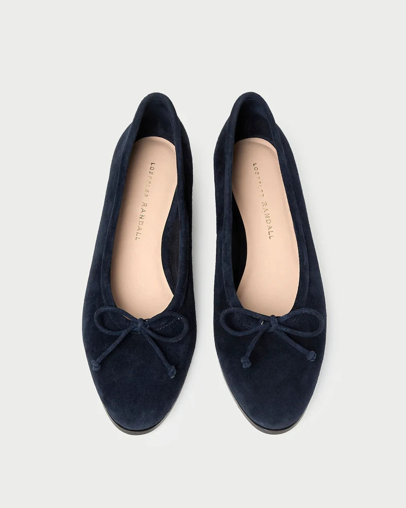 Loeffler Randall | Noelle Navy Suede Ballet Flat