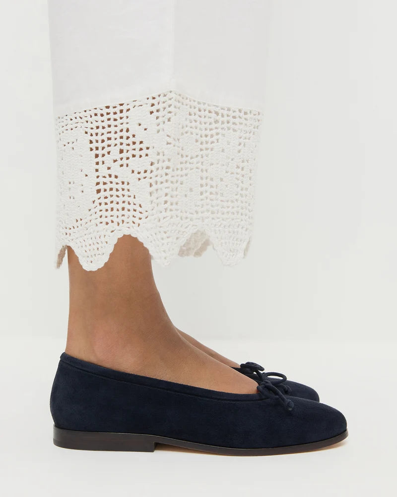 Loeffler Randall | Noelle Navy Suede Ballet Flat